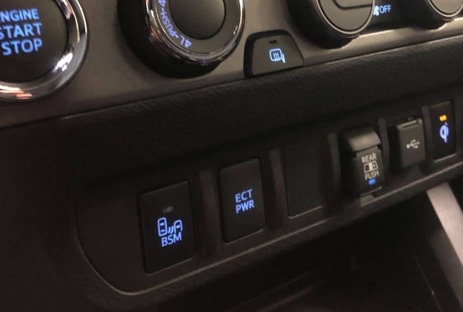 blind spot monitor on off button