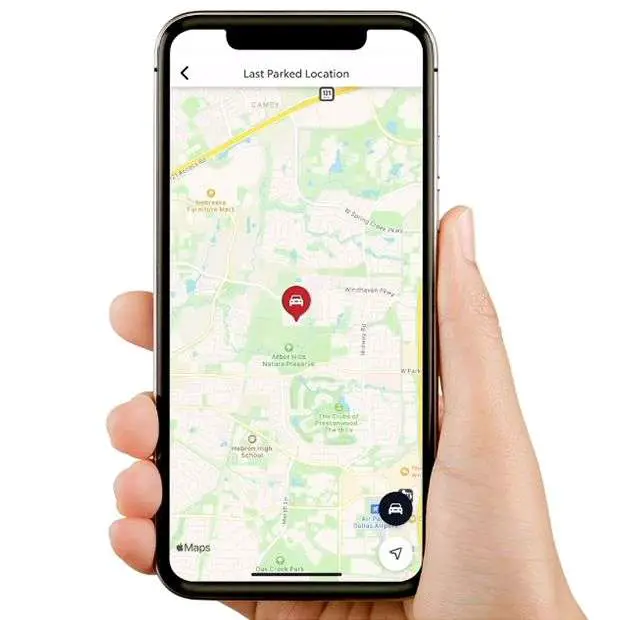 toyota app last parked location map view