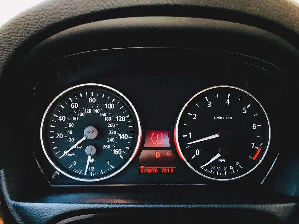 tire pressure warning light in dashboard