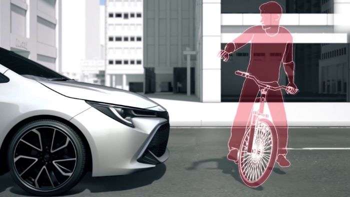 cyclist detection with pre collision system